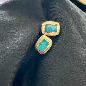 Elegant Gold and Opal Earrings
